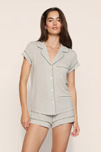 Load image into Gallery viewer, Gisele Printed TENCEL™ Modal Shortie Short PJ Set Geo Mod Desert Sage/Desert Sage
