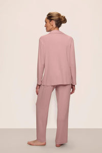 Gisele TENCEL™ Modal Rib Long PJ Set Pale Mauve