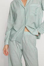 Load image into Gallery viewer, Nautico Long PJ Set Regatta Stripe Seagrass/White
