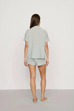 Load image into Gallery viewer, Nautico Shortie Short PJ Set Regatta Stripe Seagrass/White
