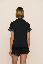 Load image into Gallery viewer, Malou TENCEL™ Modal Shortie Short PJ Set Black
