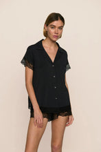 Load image into Gallery viewer, Malou TENCEL™ Modal Shortie Short PJ Set Black
