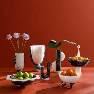 Como Black & White Disc Bowl