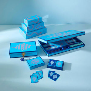 Eden Medium Lacquer Box- Blue