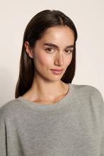 Load image into Gallery viewer, Softest Sweats Boat Neck Pullover Dark Heather Grey
