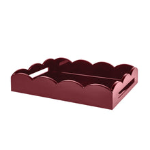 Load image into Gallery viewer, Cherry Medium Lacquered Scallop Serving Tray
