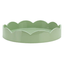 Load image into Gallery viewer, Sage Green Small Round Scallop Tray
