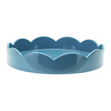 Load image into Gallery viewer, Chambray Blue Small Round Scallop Tray
