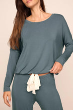 Load image into Gallery viewer, Gisele TENCEL™ Modal Slouchy PJ Set Stone Blue/Ivory
