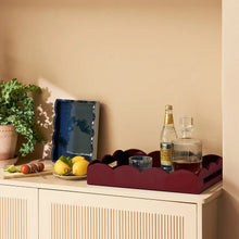 Load image into Gallery viewer, Cherry Medium Lacquered Scallop Serving Tray
