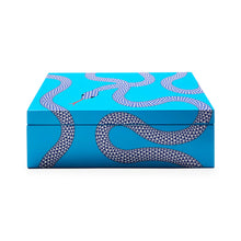 Load image into Gallery viewer, Eden Medium Lacquer Box- Blue
