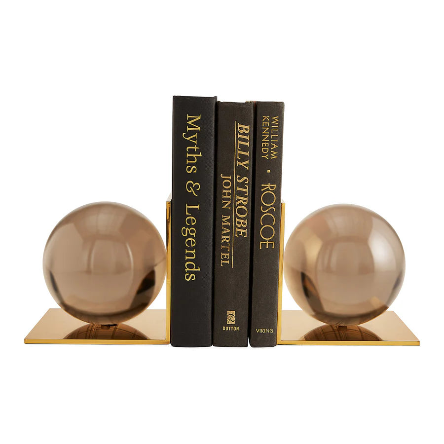 Globo Bookends-Smoke