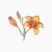 Load image into Gallery viewer, Day Lily Towel - White Cotton
