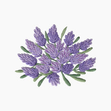 Load image into Gallery viewer, Lavender Bouquet Towel- White Cotton
