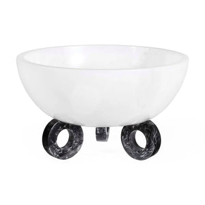 Como Black & White Disc Bowl