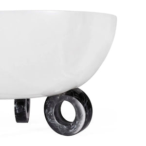 Como Black & White Disc Bowl