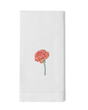 Load image into Gallery viewer, Carnation Towel- White Cotton
