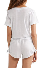Load image into Gallery viewer, Tropea knotted printed stretch-modal jersey pajama top

