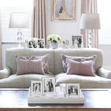 Load image into Gallery viewer, White Large Lacquered Scallop Ottoman Tray
