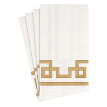 Load image into Gallery viewer, Rive Gauche Paper Guest Towel Napkins in Gold &amp; White - 15 Per Package
