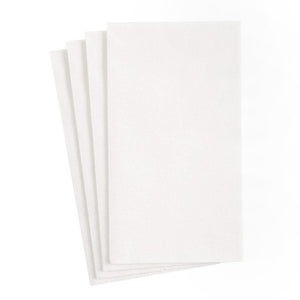 White Pearl Paper Linen Guest Towel Napkins - 12 Per Package