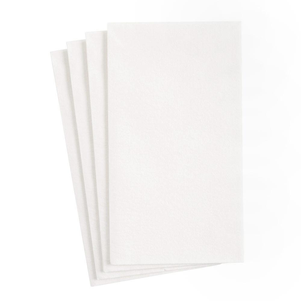 White Pearl Paper Linen Guest Towel Napkins - 12 Per Package