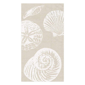 Shells Paper Guest Towel Napkins in Sand - 15 Per Package