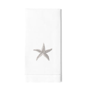 Starfish Luxe Hand Towel - White Cotton