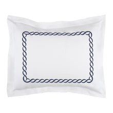 Load image into Gallery viewer, Cable Embroidered Percale Sham Set of 2
