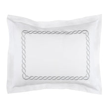 Load image into Gallery viewer, Cable Embroidered Percale Sham Set of 2
