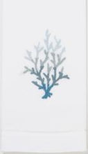 Load image into Gallery viewer, Coral Knot Blue Hand Towel - White Cotton
