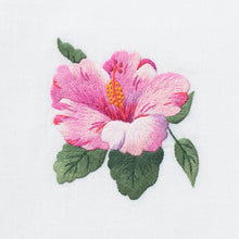 Load image into Gallery viewer, Hibiscous Hand Towel - White Cotton
