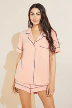 Load image into Gallery viewer, Gisele TENCEL™ Modal Relaxed Short PJ Set - Rose Cloud/Navy
