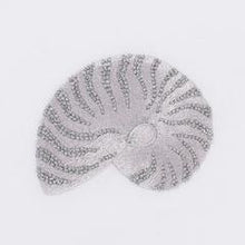 Load image into Gallery viewer, Shell Nautilus Silver Hand Towel - White Cotton
