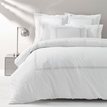 Load image into Gallery viewer, Cable Embroidered Percale Duvet Cover
