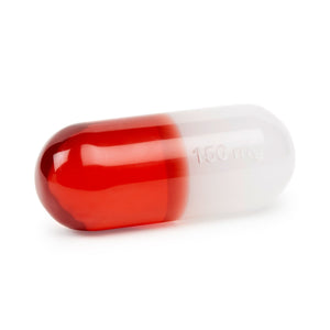 Small Acrylic Pill White and Red