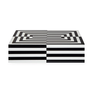 Large Op Art Lacquer Box
